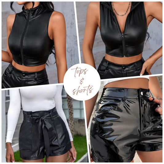 Shorts y Tops de Cuerina: Prendas Versátiles para Crear Looks Audaces